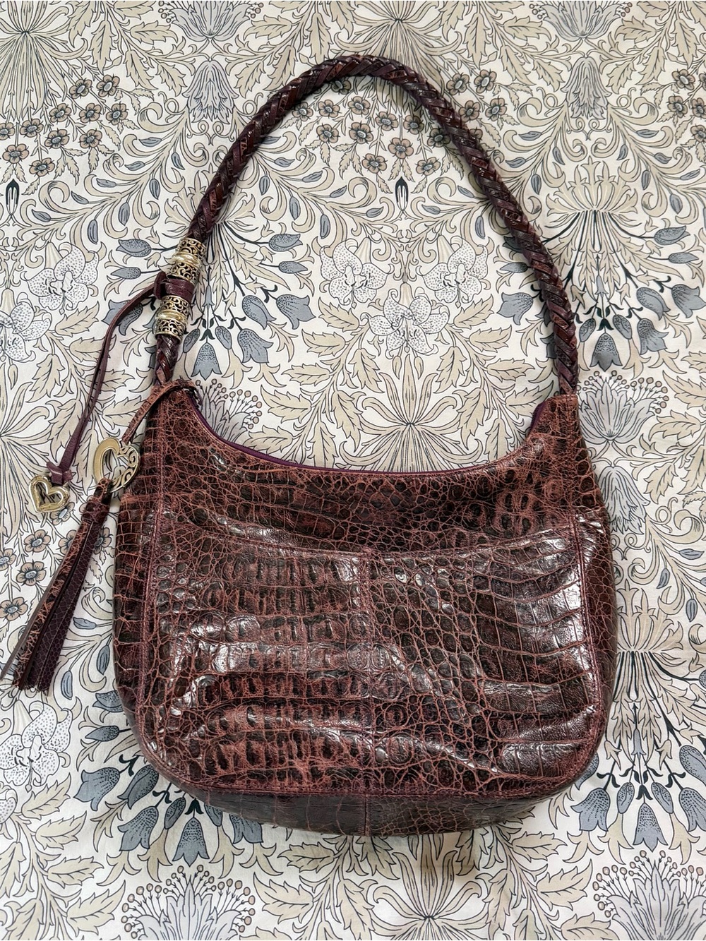 Brighton Crocodile Look Leather Bag Purse
